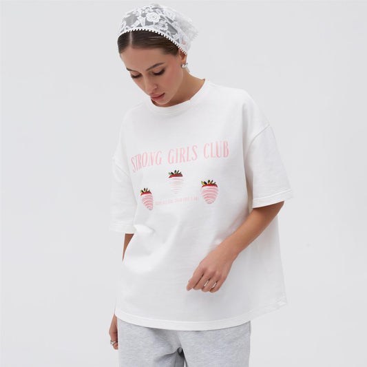 ins cute style printing short-sleeved T-shirt top short-sleeved round neck casual loose versatile and thin design sense