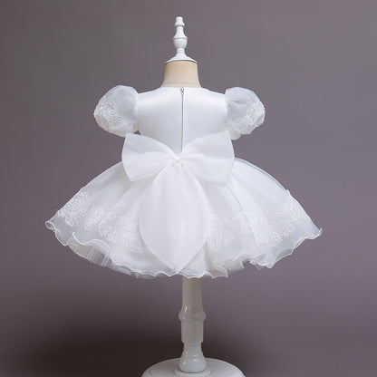 flowersverse Hot Selling Girls Baby Dress for One Year Old Birthday Wedding Flower Girl Children Princess Dress Costume for Piano Performance Dress