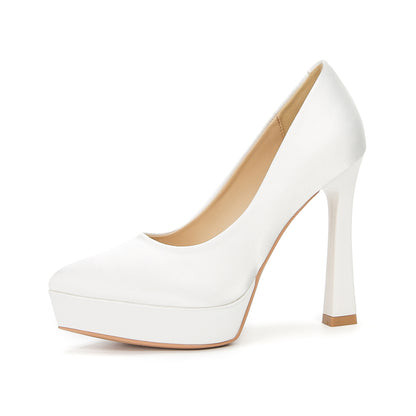 2025 105-3 temperament satin suede high heels are not tired feet pointed thin heels super high heels sexy waterproof table shoes