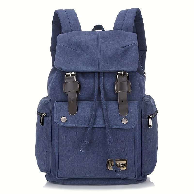 FLOWERSVERSE Cross-Border Canvas Backpack Boys Leisure Outdoor Travel Backpack Female Middle School Student Large Capacity Schoolbag Korean