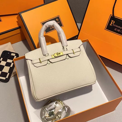 Premium texture women's bag handbag 30CM soft leather 2025 fashion TOGO platinum bag exquisite and versatile