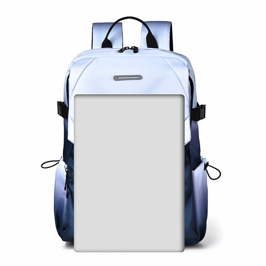 2025  new men's backpack advanced sense gradual change backpack large capacity leisure commuting computer bag student schoolbag