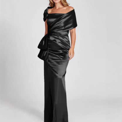 FLOWERSVERSE 2025 2025 Popular trade   new navy blue fishtail satin ball dress wedding dress