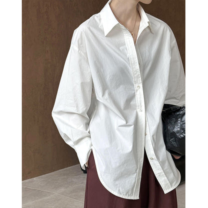 2025  2025 early spring new Korean fashion lapel design sense niche chic long-sleeved shirt women 24172