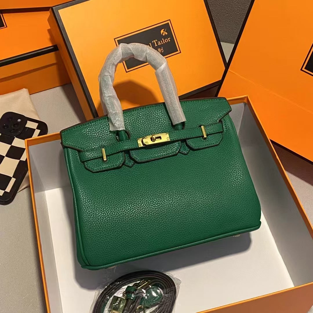 Premium texture women's bag handbag 30CM soft leather 2025 fashion TOGO platinum bag exquisite and versatile