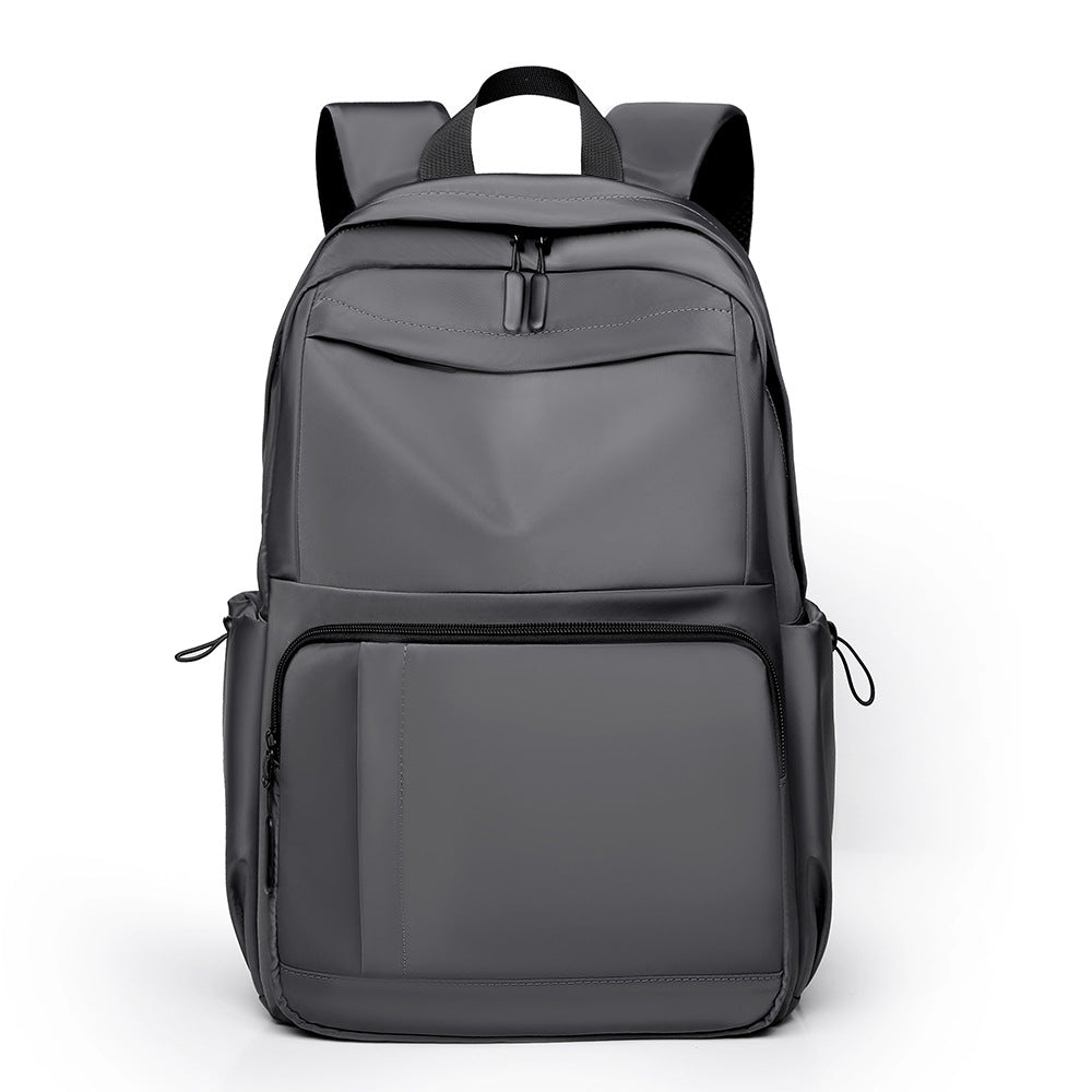 2025 Men's Backpack Business Casual Premium College Student Backpack Simple Large Capacity Backpack Cover Tie Rod