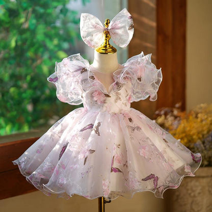 flowersverse Girl's Dress Little Girl FARCENT Umbrella Princess Dress Children's Host Piano Performance Children's Day Performance Costume