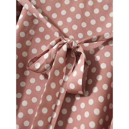 2025 Heavy silk polka dot dress, mulberry silk temperament slim fishtail skirt, dopamine wear summer women's clothing