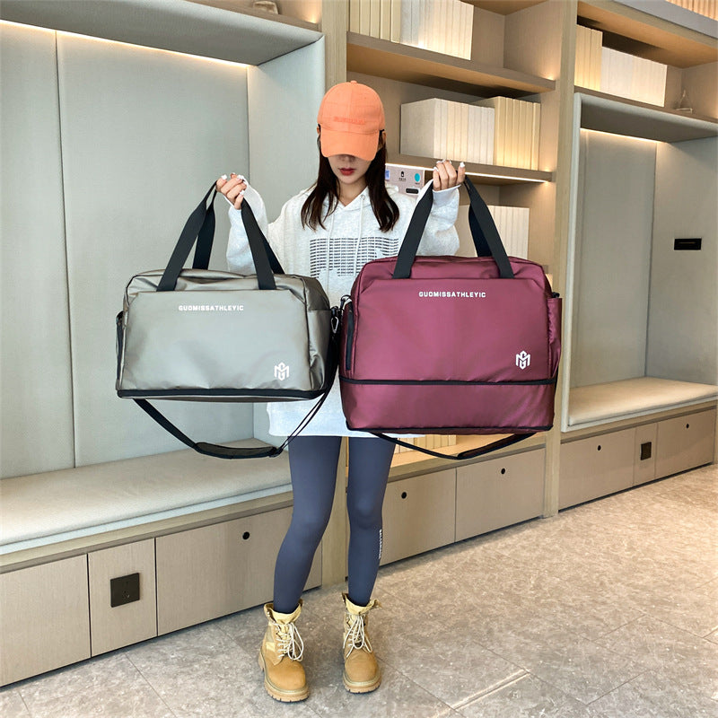 2025 New Fashion Casual Travel Bag Women's Large Capacity Sports Fitness Bag Short Trip Luggage Bag Lightweight Satchel Women's