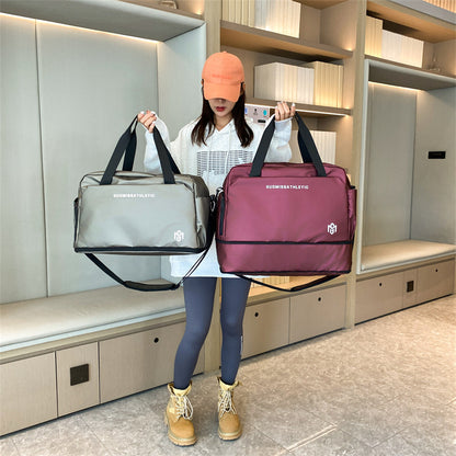 2025 New Fashion Casual Travel Bag Women's Large Capacity Sports Fitness Bag Short Trip Luggage Bag Lightweight Satchel Women's