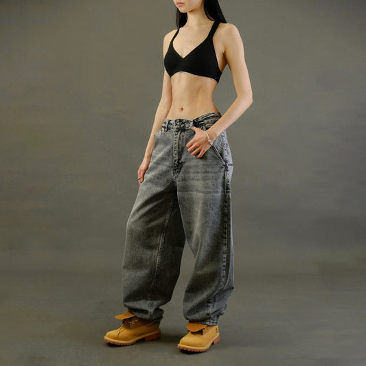 style low waist pendant wide-leg jeans  new super large size loose and thin floor-mopping wide-leg trousers