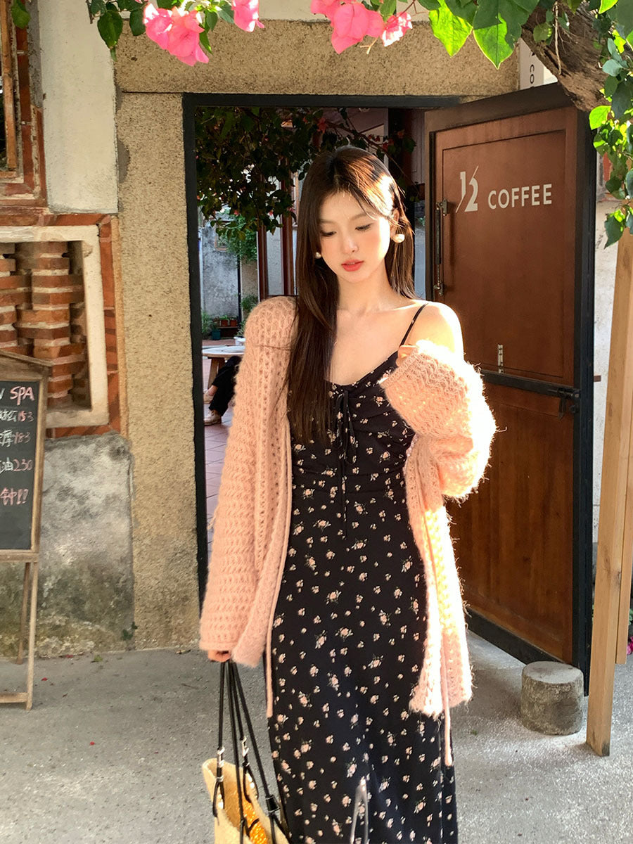 2025 Thirteen Lines  Spring New Korean Version Hollow Knitted Cardigan Versatile Sunscreen Blouse 25151