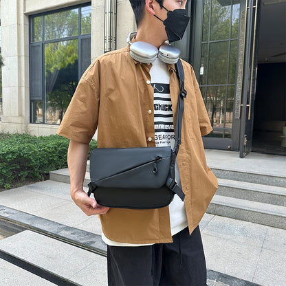 FLOWERSVERSE Men's Chest Bag  New Waterproof Oxford Cloth Chest Shoulder Crossbody Small Backpack Business Commute Shoulder Bag