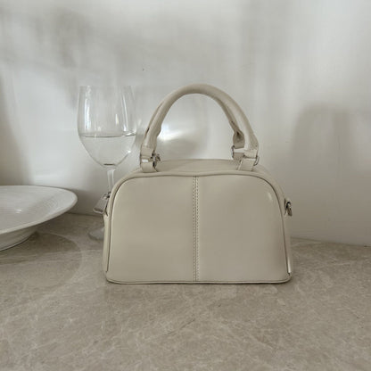 FLOWERSVERSE  Summer Popular Work Commuter Bag Texture Large Capacity Women's Handbag Retro Boston Bowling Bag