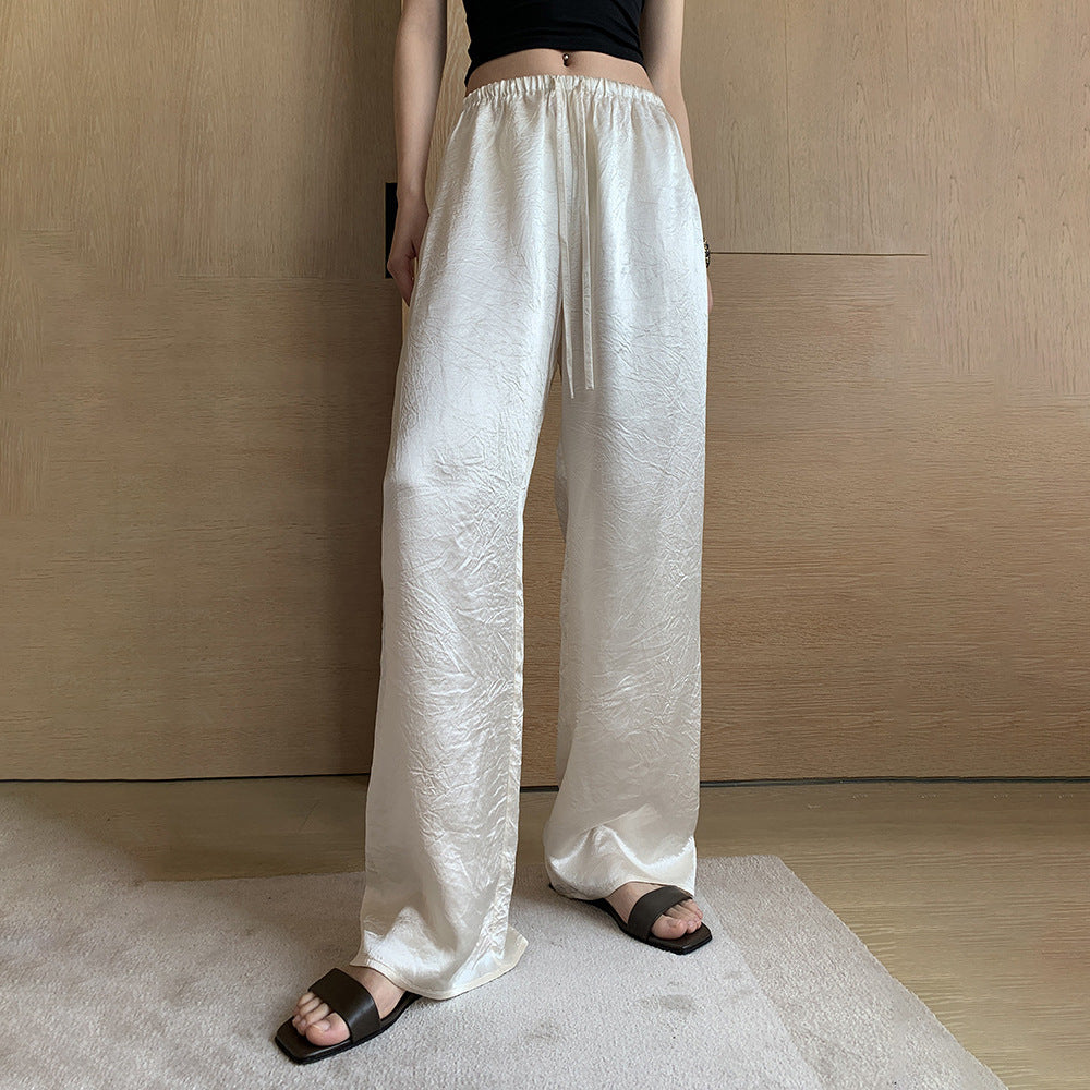 popular spring and summer wide-leg pants texture drape casual sunscreen casual pants women's summer light Yamamoto pants B0136