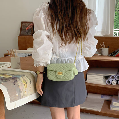 FLOWERSVERSE 2025 New Xiaoxiangfeng Women's Bag Wholesale, Small Fresh Rhombus Chain Bag Adjustable Shoulder Crossbody Bag