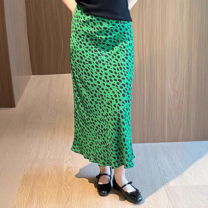 Siyuan, design temperament polka dot fishtail skirt women's summer new high-waisted slim dress 7858