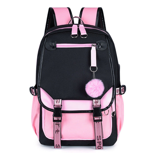 Cross-Border Backpack Wholesale Elementary and Middle School Student Schoolbags Printing Logo Children's Large Capacity  Foreign Trade Backpack