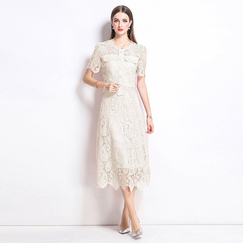 Fried Street Age Reduction Fashion Suit  New Women's Clothing Summer Fashion Hot Style Lace Skirt Two-piece Skirt