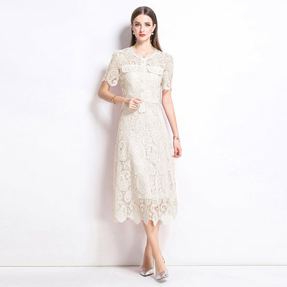 Fried Street Age Reduction Fashion Suit  New Women's Clothing Summer Fashion Hot Style Lace Skirt Two-piece Skirt