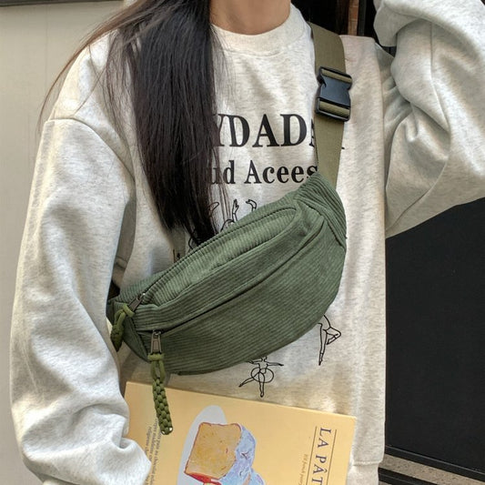 FLOWERSVERSE Chest Bag Men's Ins Trendy Small Bag Japanese Crossbody Bag Sport Bag Men's Belt Bag Women's Shoulder Bag