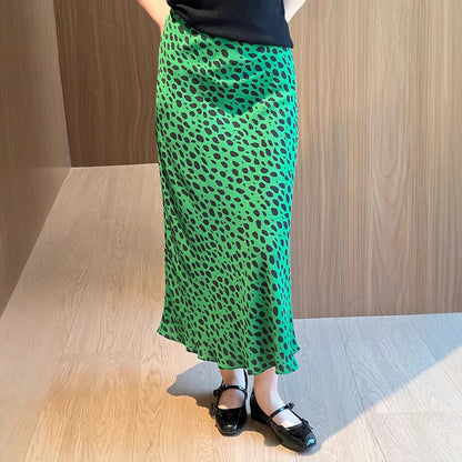 Siyuan, design temperament polka dot fishtail skirt women's summer new high-waisted slim dress 7858