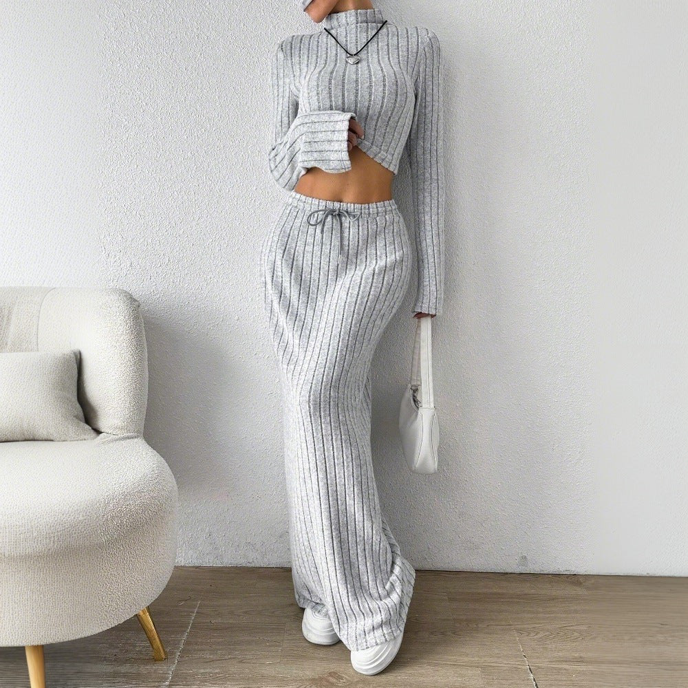 FLOWERSVERSE 2025 New women's clothing simple casual fashion set popular autumn and winter new versatile commuter knitted two-piece set