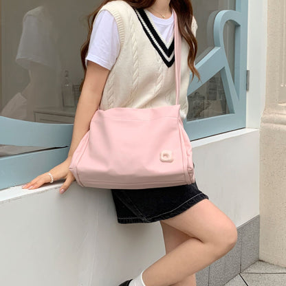 FLOWERSVERSE 2025 Large-capacity pink student class leisure commuting tote bag women's  new high-end shoulder messenger bag