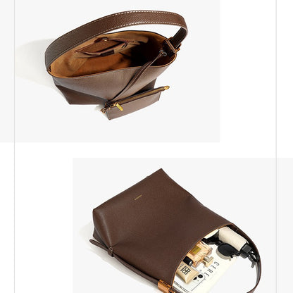 2025 Bucket bag popular autumn and winter simple large-capacity women's bag fashionable and versatile high-end tote bag underarm shoulder bag women