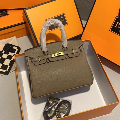 Premium texture women's bag handbag 30CM soft leather 2025 fashion TOGO platinum bag exquisite and versatile