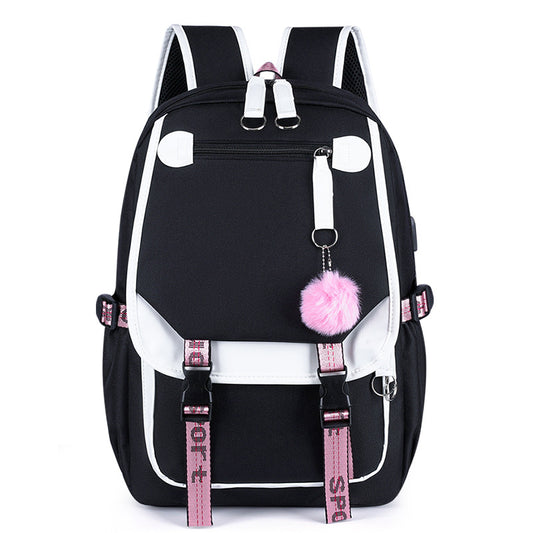 Cross-Border Backpack Wholesale Elementary and Middle School Student Schoolbags Printing Logo Children's Large Capacity  Foreign Trade Backpack