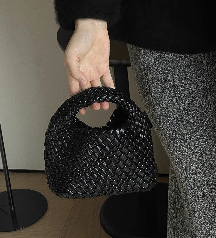 FLOWERSVERSE  Handmade Woven Small Tote Bag Handbags Female  New High-Grade Mini Chain Shoulder Crossbody Bag