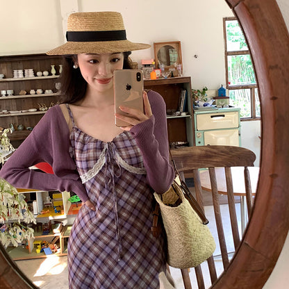 2025 spring new Korean version temperament long-sleeved slim-fit knitted cardigan women's sunscreen shawl women 25229