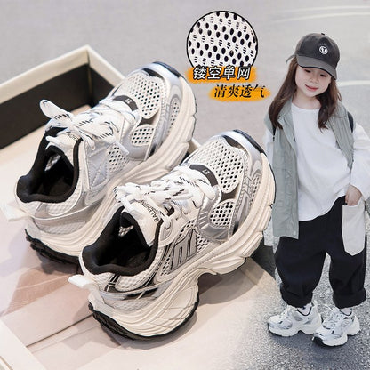 flowersverse Mesh Breathable Children's Shoes  Summer New Soft Bottom Boys Running Shoes Casual Sneaker Girls' Shoes Fashion