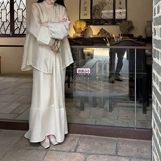 2025 New Chinese women's national style top Buddhist Zen adult Hanfu cheongsam dress  early spring