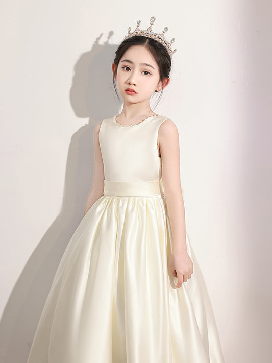 flowersverse Princess Dress Girls' Cross-Border Dress Piano Playing Violin Show Performance Gown Children Host Catwalk Dress