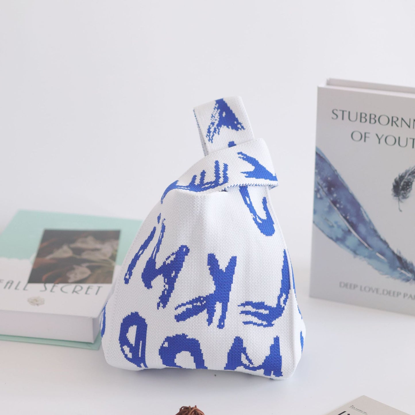 FLOWERSVERSE  INS Internet Hot New Handbag Women's Knitted Bag Japanese and Korean Style All-Match Hand Carrying Casual Tote Bag Factory Wholesale