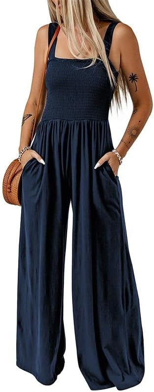 FLOWERSVERSE In the autumn of New, women's basic simple high-waisted knitted off-the-shoulder wide-footed pants women's pure black jumpsuit