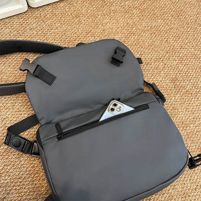 FLOWERSVERSE Men's Chest Bag  New Waterproof Oxford Cloth Chest Shoulder Crossbody Small Backpack Business Commute Shoulder Bag