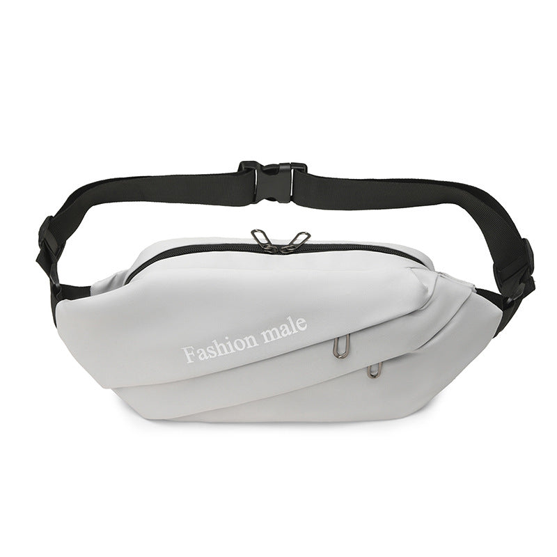 2025 New trendy men's breast bag, casual messenger bag, men's high-end sense, single shoulder messenger bag, simple travel satchel.