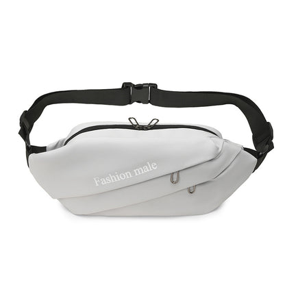 2025 New trendy men's breast bag, casual messenger bag, men's high-end sense, single shoulder messenger bag, simple travel satchel.