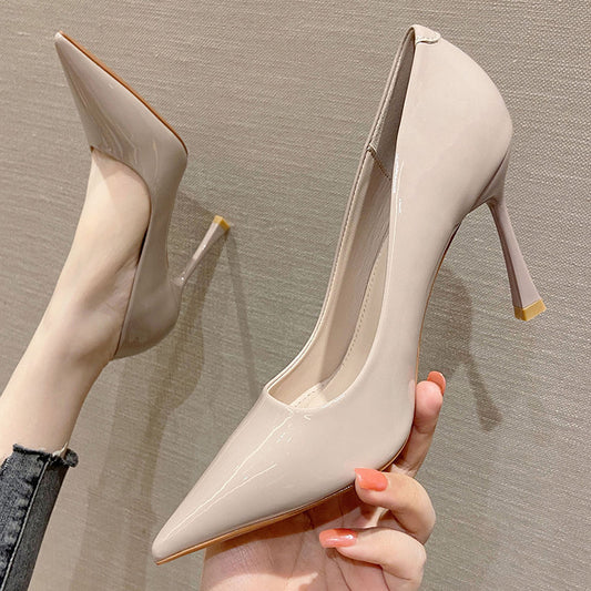 2025 SX988-1 sexy stiletto high heels women's pointed New patent leather ultra-high heels women's shoes