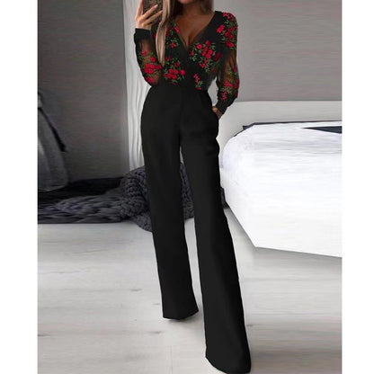 FLOWERSVERSE 2025 New Popular trade spring and summer Chinese long skirt new Chinese jumpsuit diagonal mid-waist temperament commuter jumpsuit