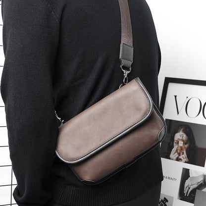 FLOWERSVERSE Korean Style Men's Shoulder Bag Trendy Men's Messenger Bag Street Fashion Pouch Student Bag Youth Messenger Bag New