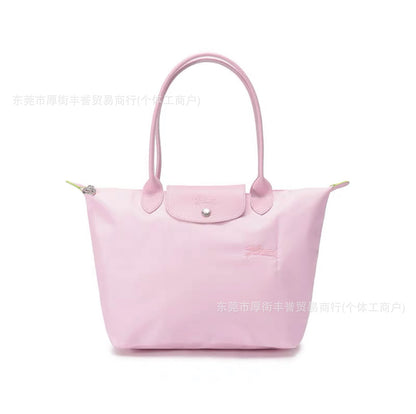 FLOWERSVERSE  70 Th Anniversary Longchamps Bag Nylon Dumpling Bag Large Capacity Women Bags Canvas Tote Shoulder Handbag Longchamps Bag