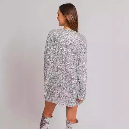 FLOWERSVERSE popular spring and summer new New Popular trade women's clothing  wish mid-skirt slanted shoulder bead dress dress dress dress