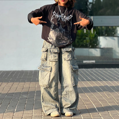 n street Harajuku women's spring top  new loose casual dark short-sleeved women's T-shirt customization