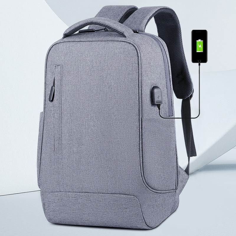 New Backpack USB Backpack Printed Logo Computer Bag Simple Business Leisure Backpack