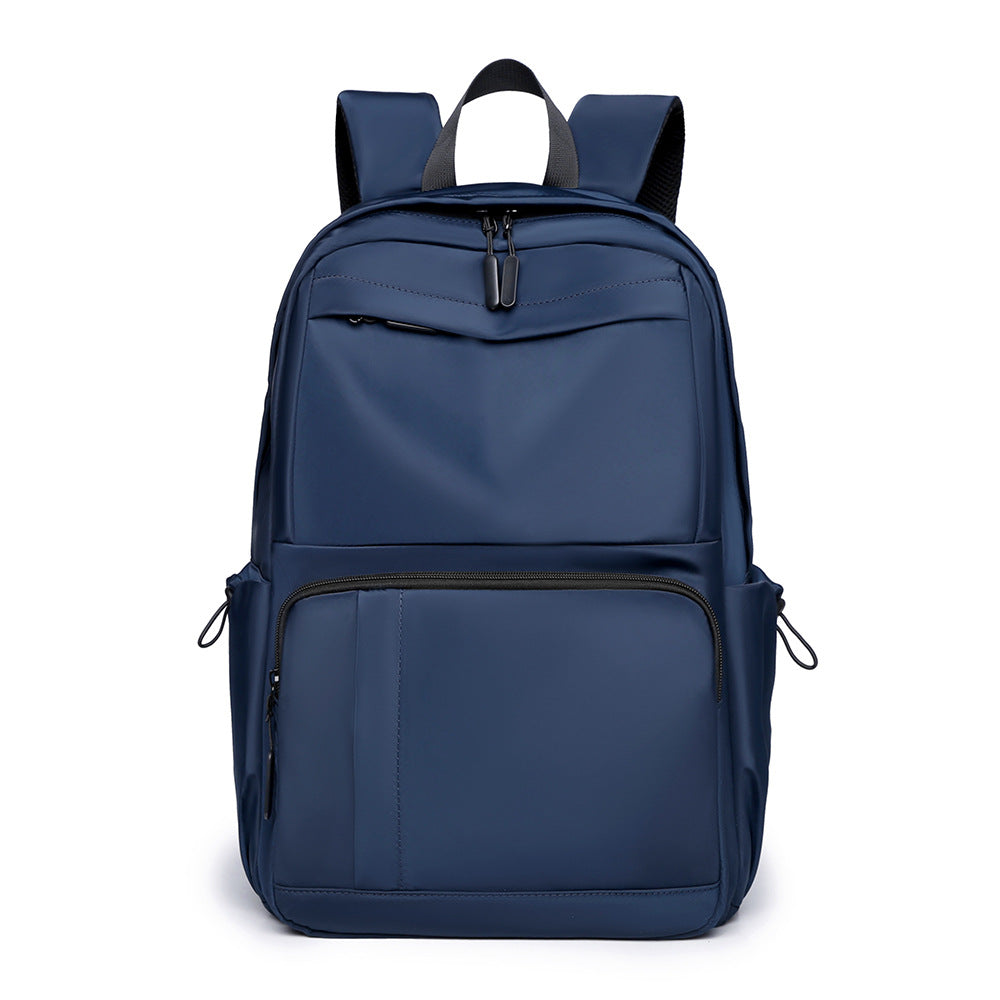 2025 Men's Backpack Business Casual Premium College Student Backpack Simple Large Capacity Backpack Cover Tie Rod