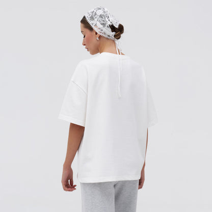 ins cute style printing short-sleeved T-shirt top short-sleeved round neck casual loose versatile and thin design sense